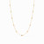 Penelope Delicate Station Necklace Gold Pearl