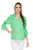 Cinched Sleeve Top - Green Heart