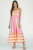 Malin Dress - Wide Stripe Coral & Pink