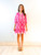 Maye Dress - Batik Leaf Pink/White 