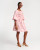 Bliss Mini Dress Painterly Stripe - Pink/White 