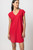 V-Neck Raglan Dress - Cerise 