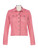 Kara Jacket No Waist with Frayed Hem - Plush Pink 