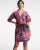 Doris Dress Graphic Gerbera - Navy/Pink