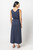 Drawcord Waist Maxi Dress - Navy 