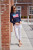 Flag Intarsia Sweater - Navy 