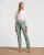 Robbie Pant - Graphic Leaf Print Blue/Green Multi
