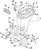 EVINRUDE-JOHNSON 5032741 Cover, Lower Mount Port