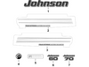 EVINRUDE-JOHNSON 5032864 Decal, Hp - Front/Rear | (60Hp Models.)