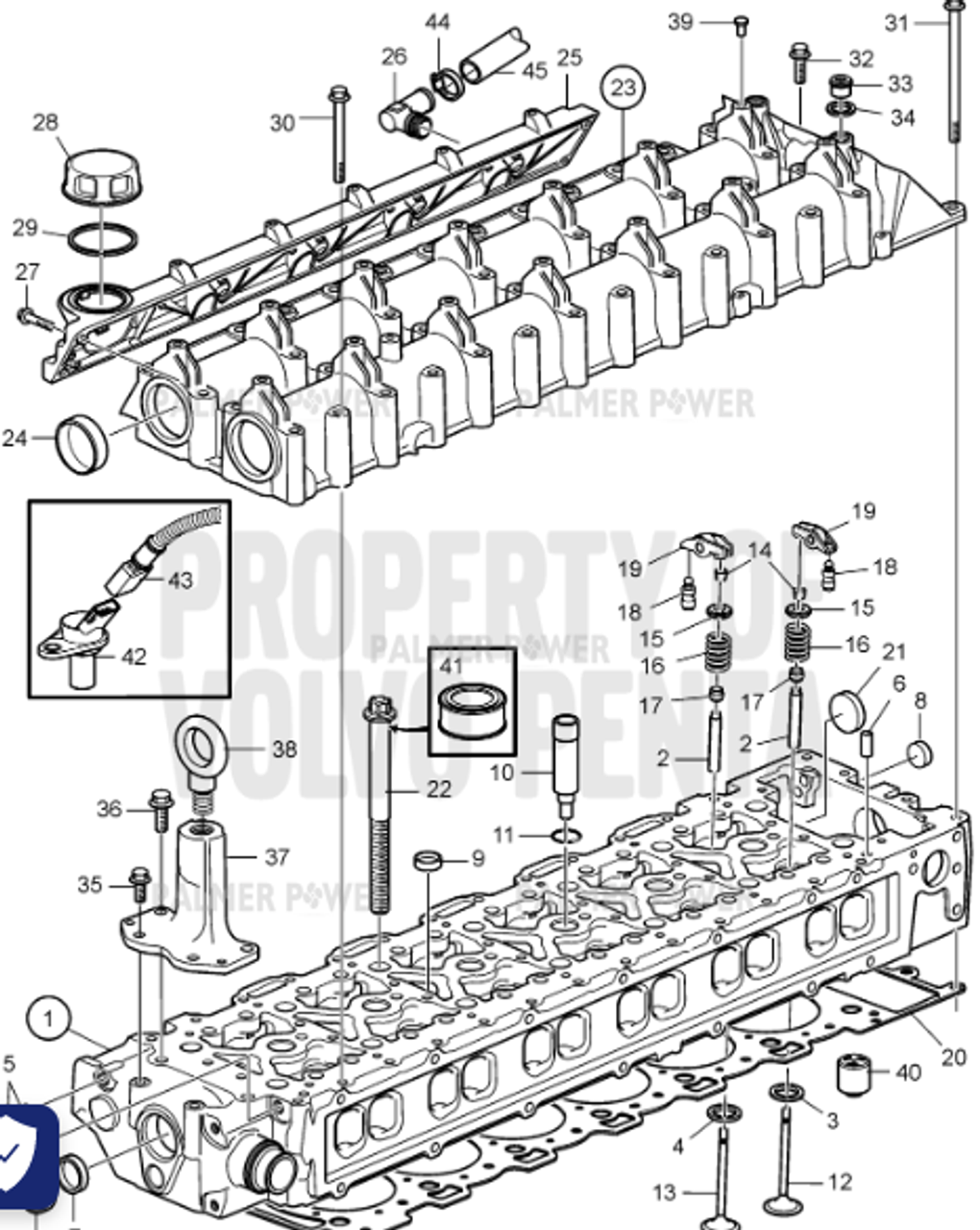 VOLVO PENTA 78490804 Valve Cover | PalmerPower