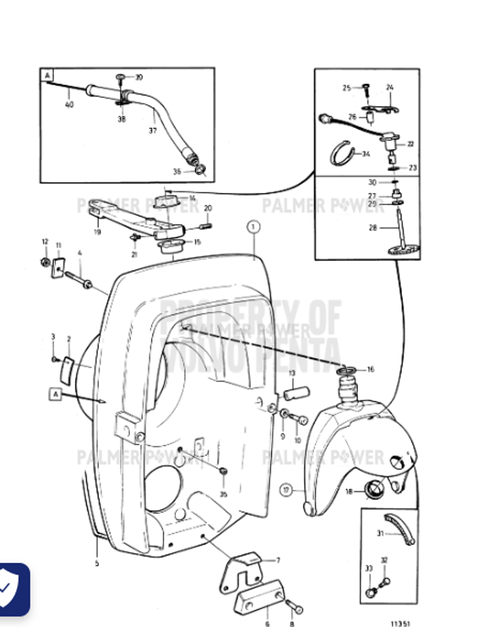 VOLVO PENTA 872722 Steering Arm