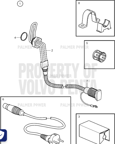 VOLVO PENTA 888447 Engine Heater PalmerPower