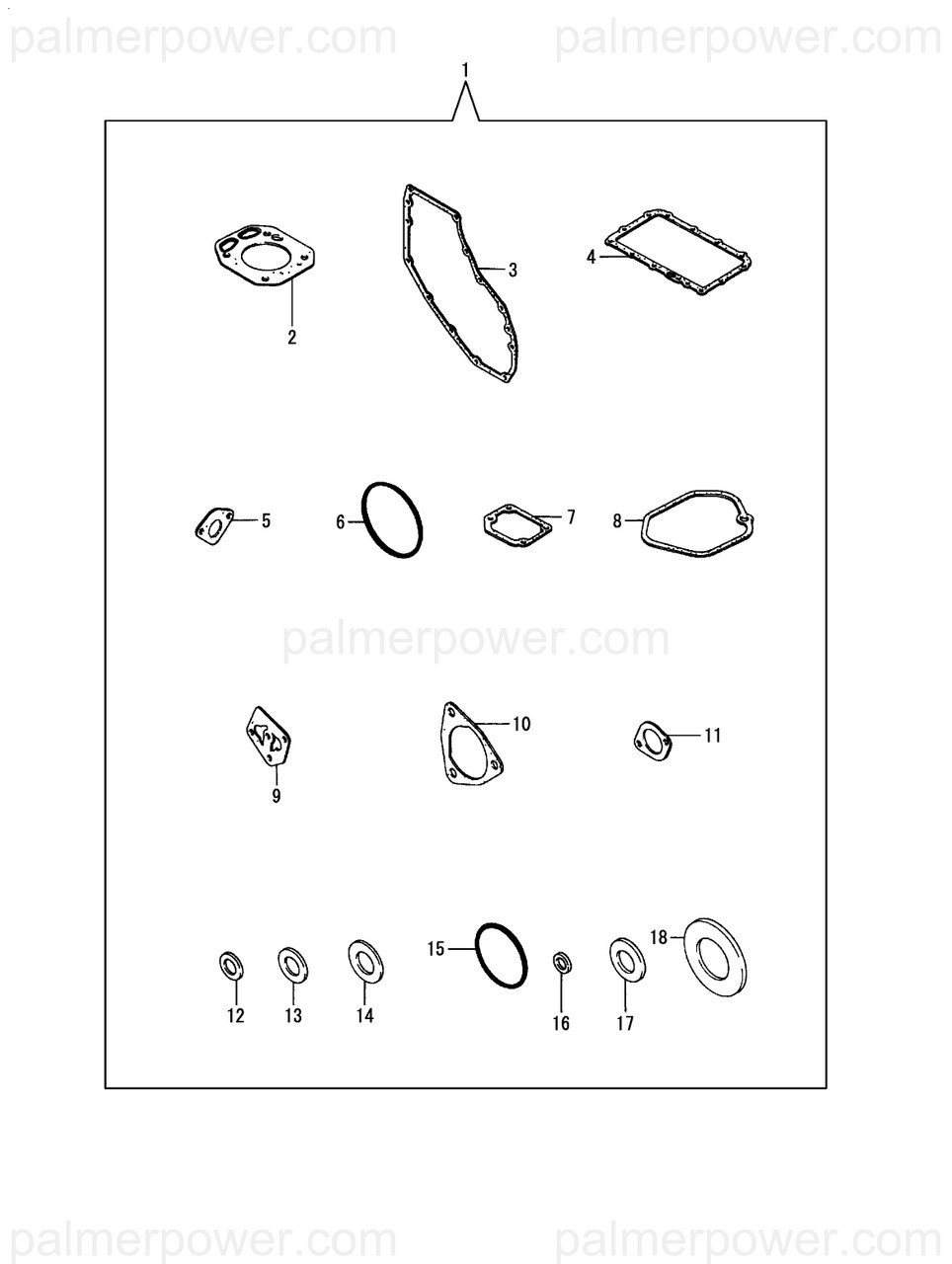 たくと YANMAR 128171-01911 Gasket Head | PalmerPower