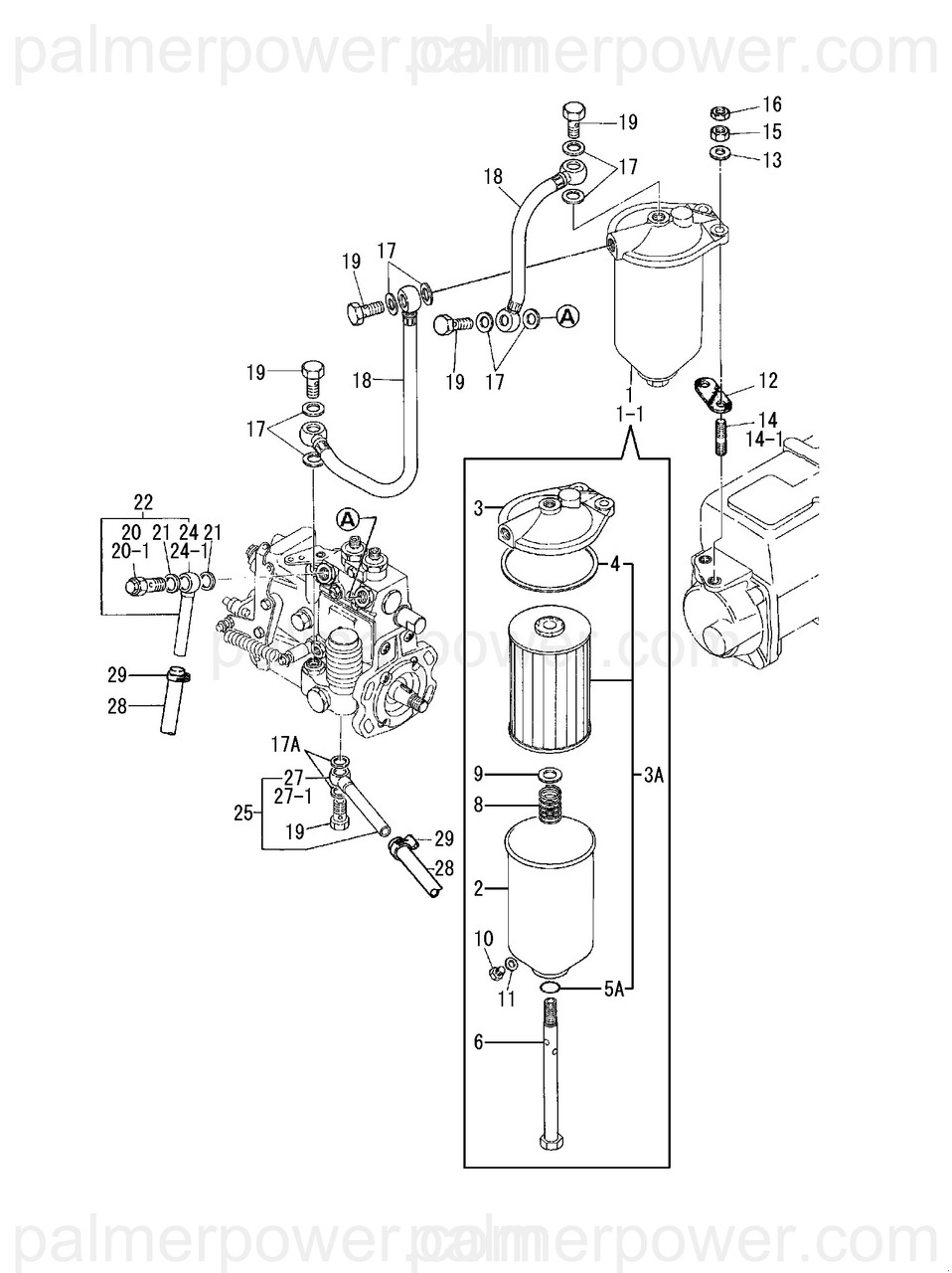 YANMAR 41650-502320 Element Assy(D72Xl90 | PalmerPower