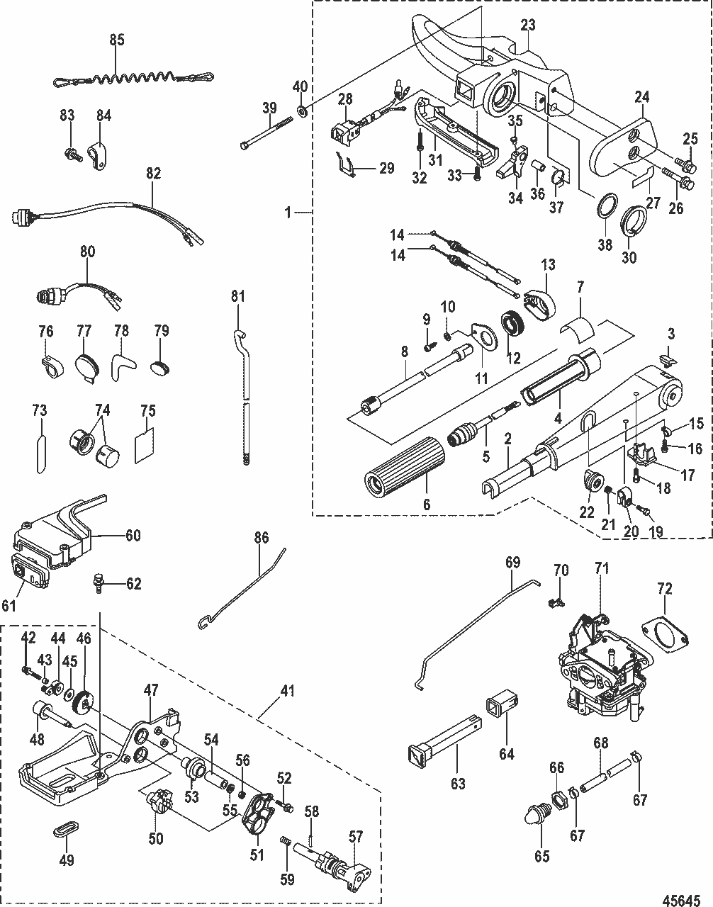 MERCURY 898103136 Shift Shaft | PalmerPower