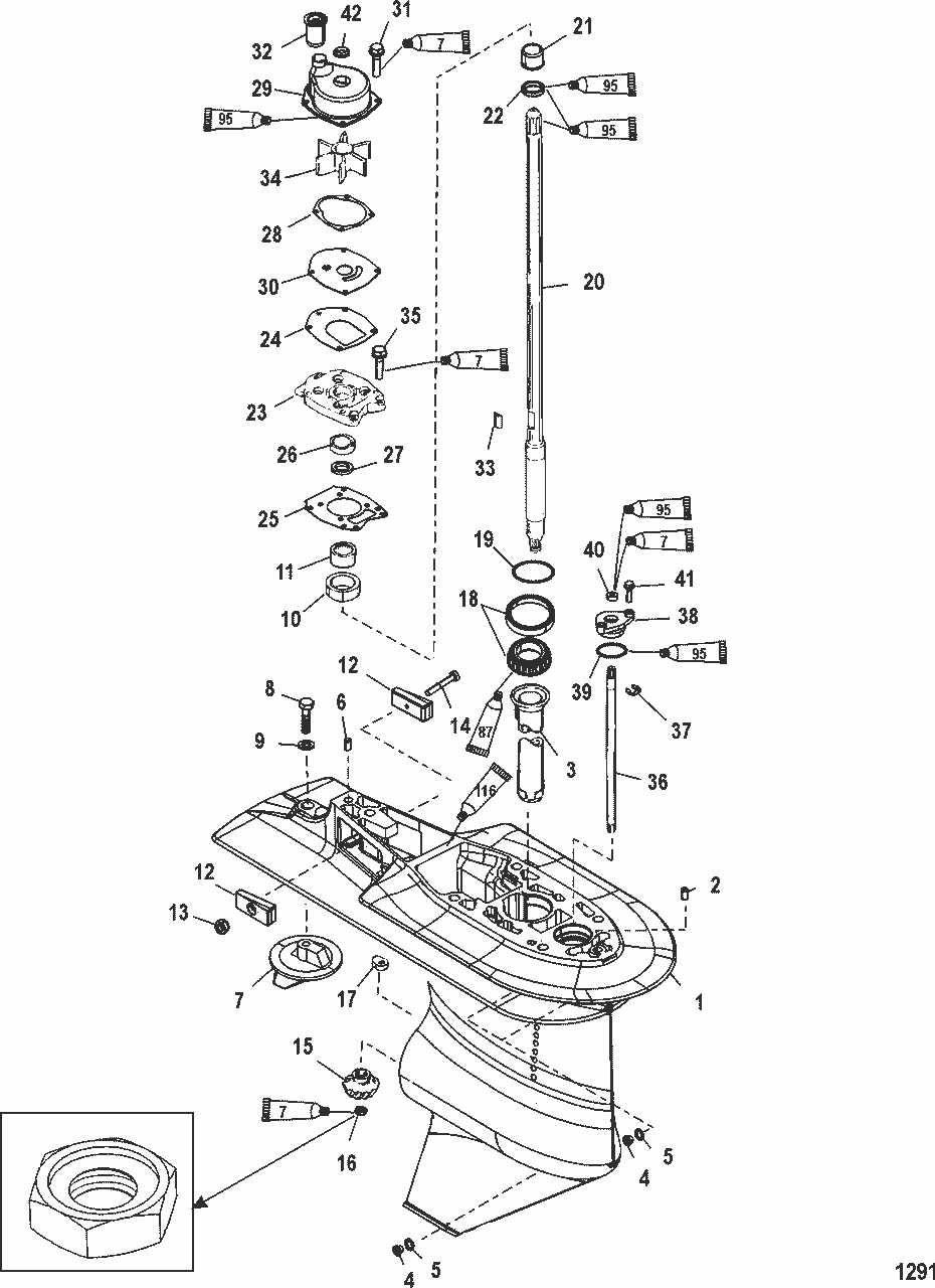 MERCURY 853906A1 Shaft Kit-Long | PalmerPower