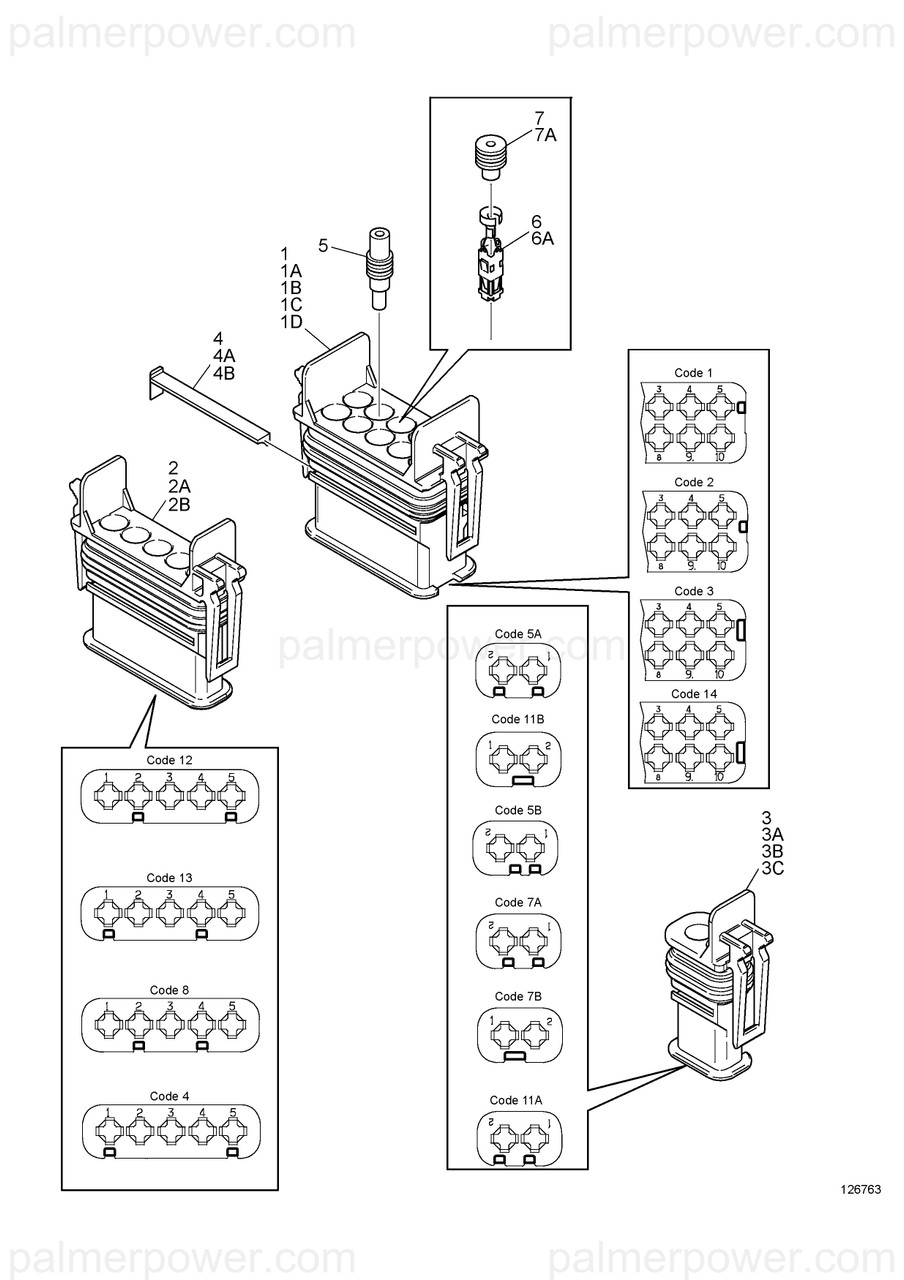 YANMAR 165000-29940 Contact, 10Pol Code1 | PalmerPower