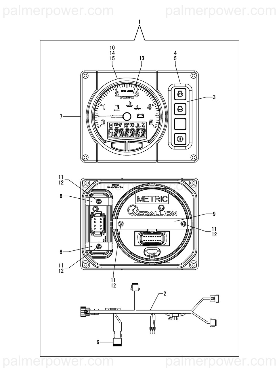YANMAR 164100-39100 Frame, Panel B | PalmerPower