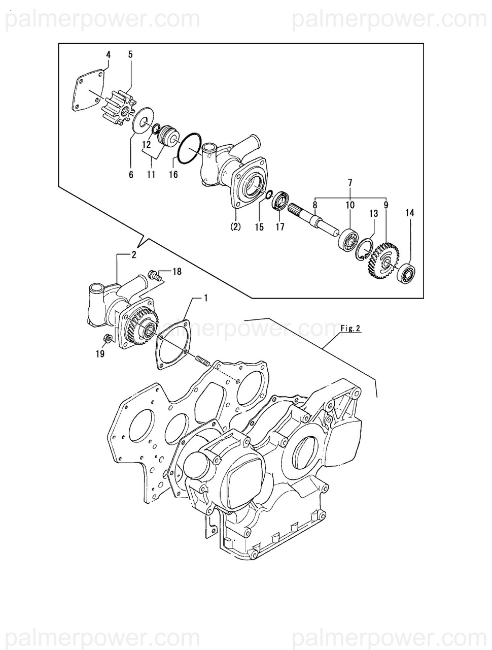 YANMAR 129573-42502 Pump Assy, Water | PalmerPower