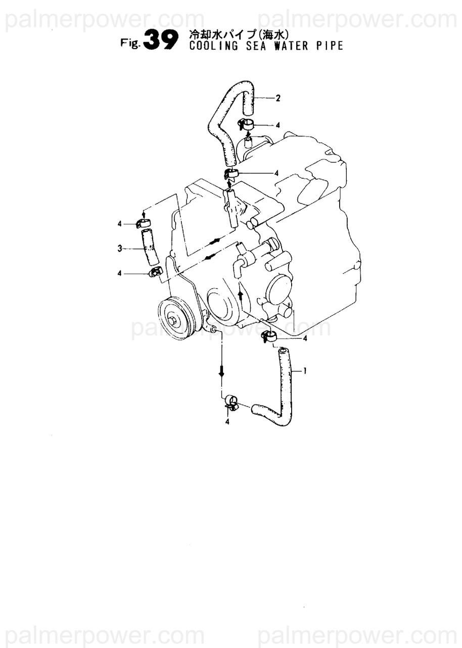 YANMAR 128270-49020 Pipe, Water C | PalmerPower