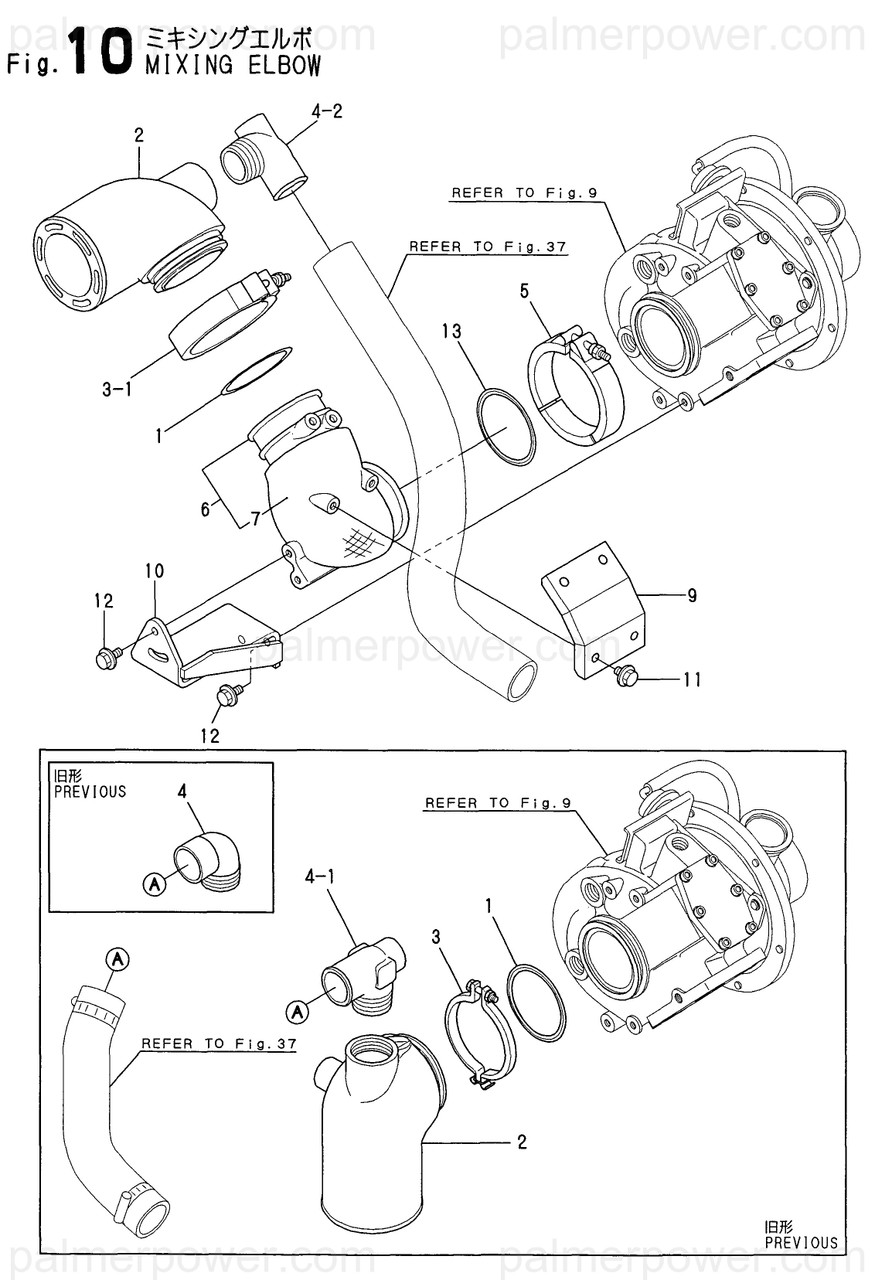 YANMAR 119773-13250 Gasket, Turbine Out | PalmerPower