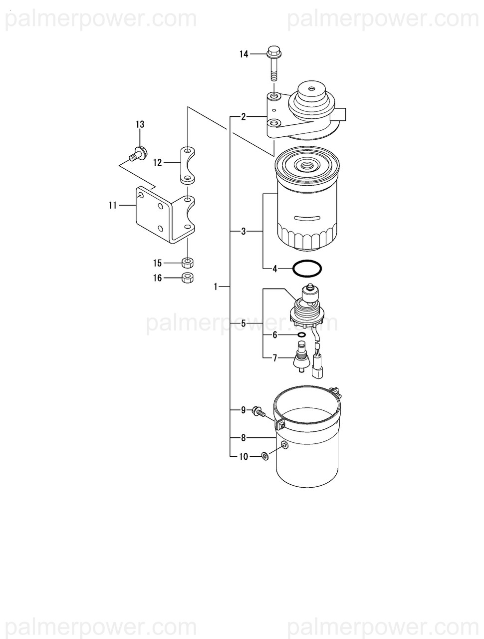 YANMAR X0861001400 Cap Assy, Filter | PalmerPower