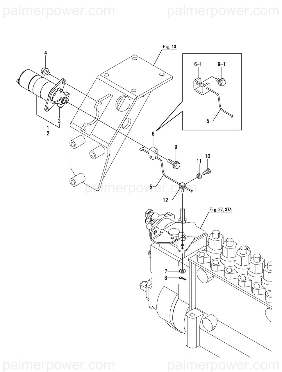 YANMAR 119588-67320 Solenoid, Stop 24V | PalmerPower