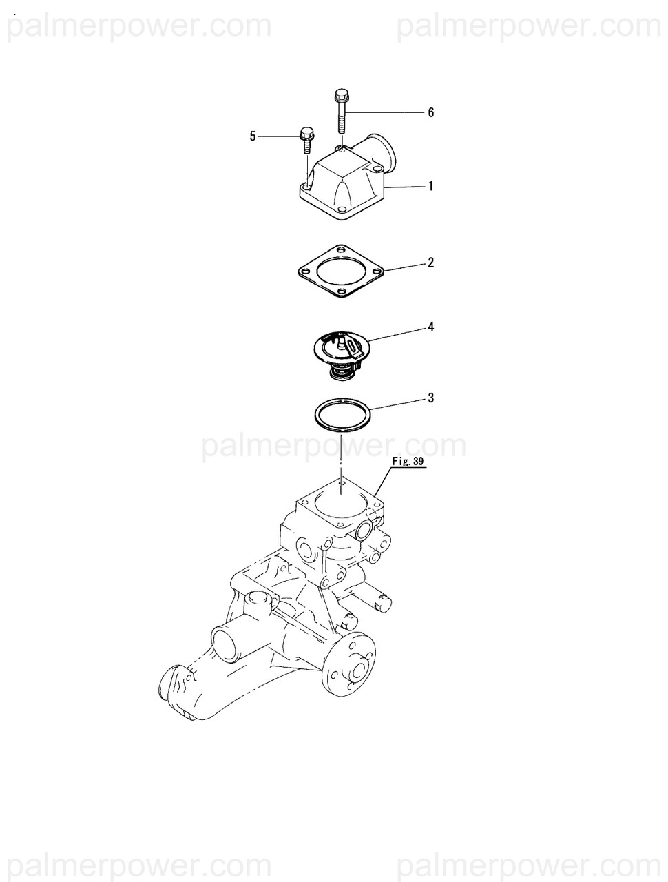 YANMAR 121850-49550 Gasket, Thermostat | PalmerPower