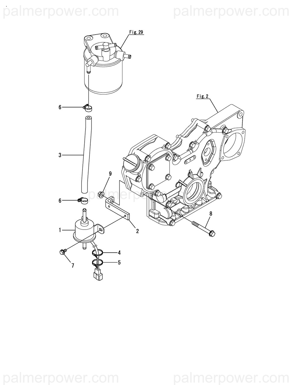 YANMAR 119225-52102 Pump, Fuel Feed | PalmerPower
