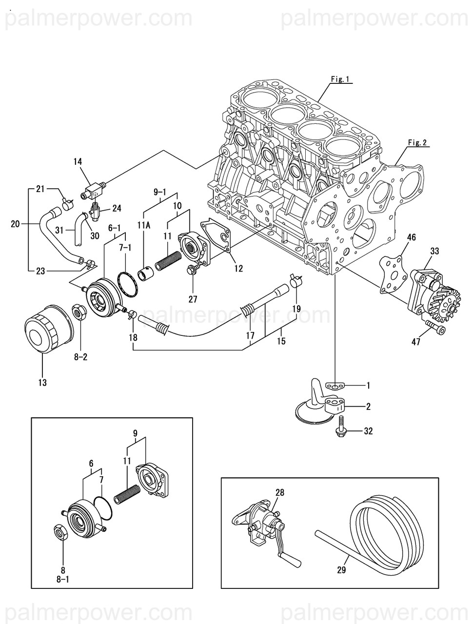 YANMAR 129508-33031 Cooler Assy, Oil | PalmerPower