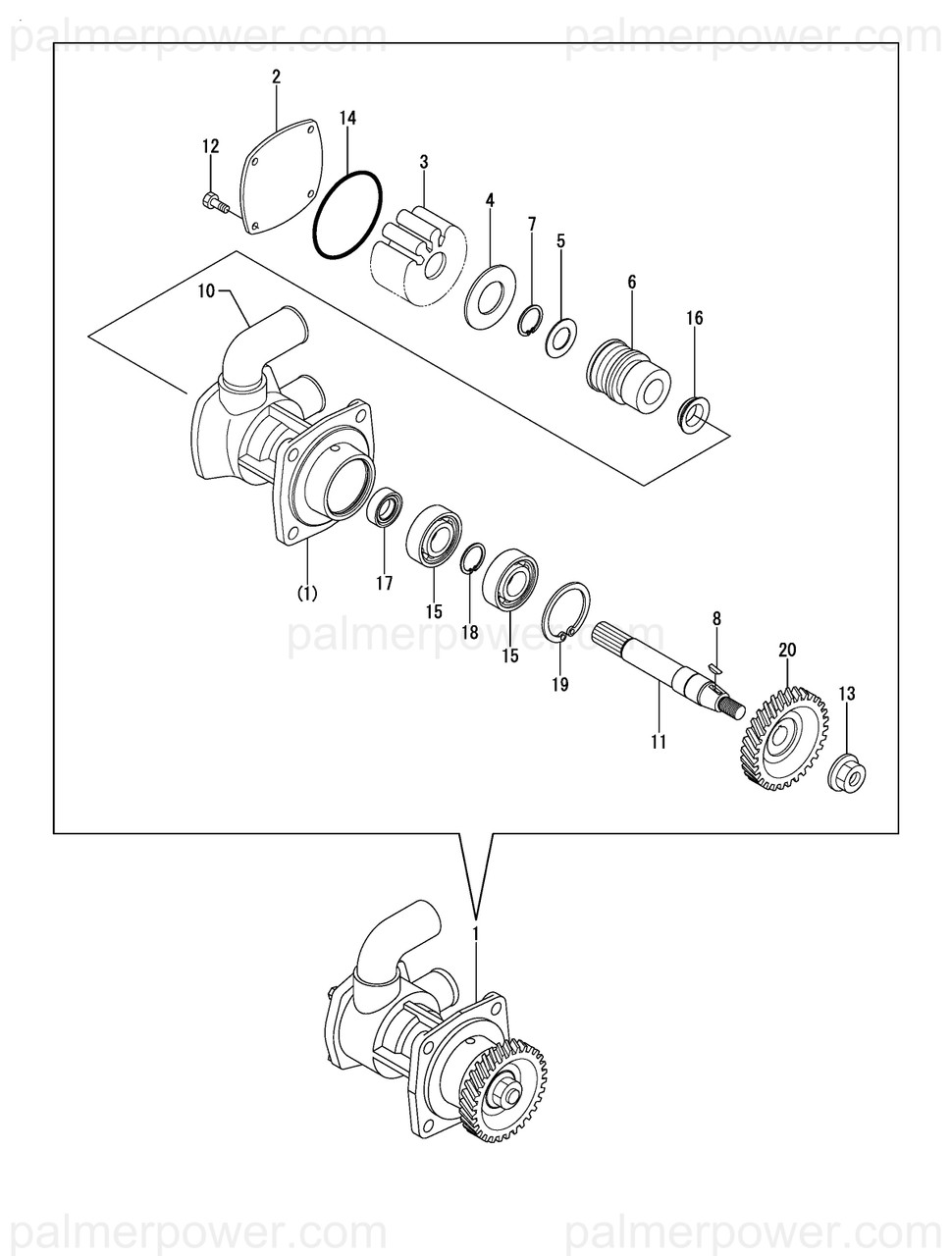HALページ YANMAR 129670-42560 Seal, Mechanical | PalmerPower