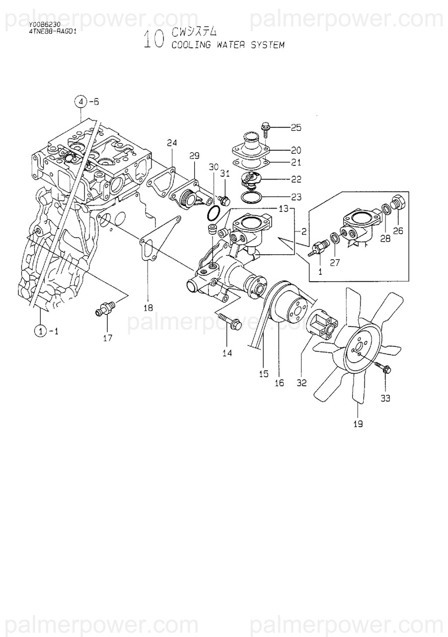 YANMAR 129486-42021 Gasket, Water Pump | PalmerPower