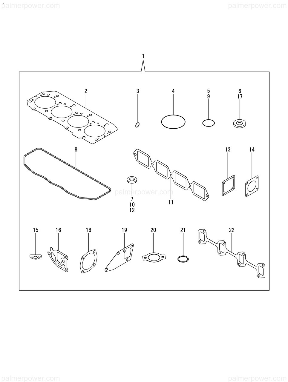 YANMAR 729671-92600 Gasket Set | PalmerPower