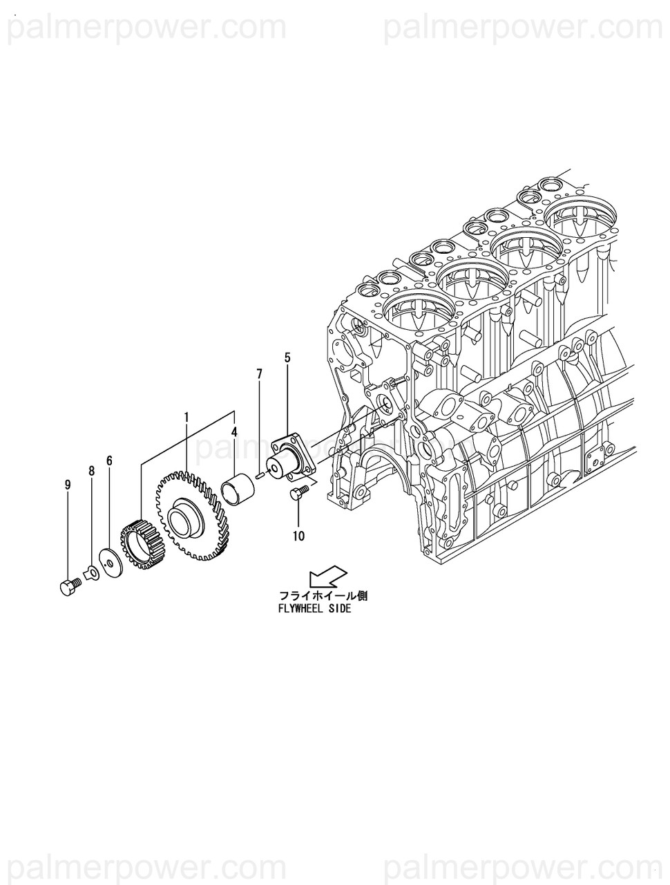 YANMAR 22312-040120 Pin, Parallel M4X12 | PalmerPower