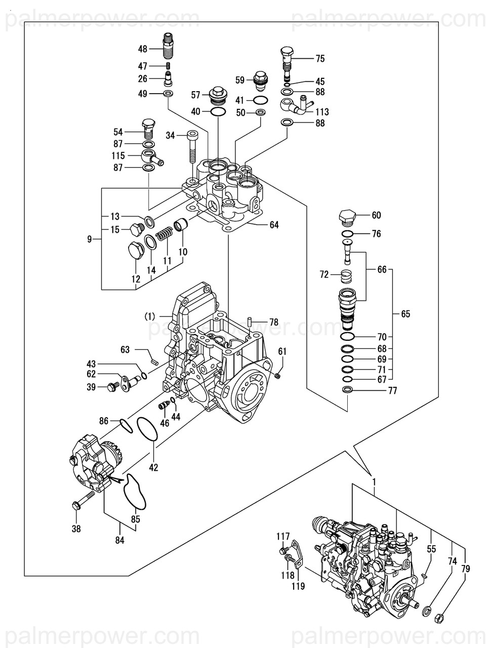 YANMAR 158601-51770 Piston, Accumlator | PalmerPower
