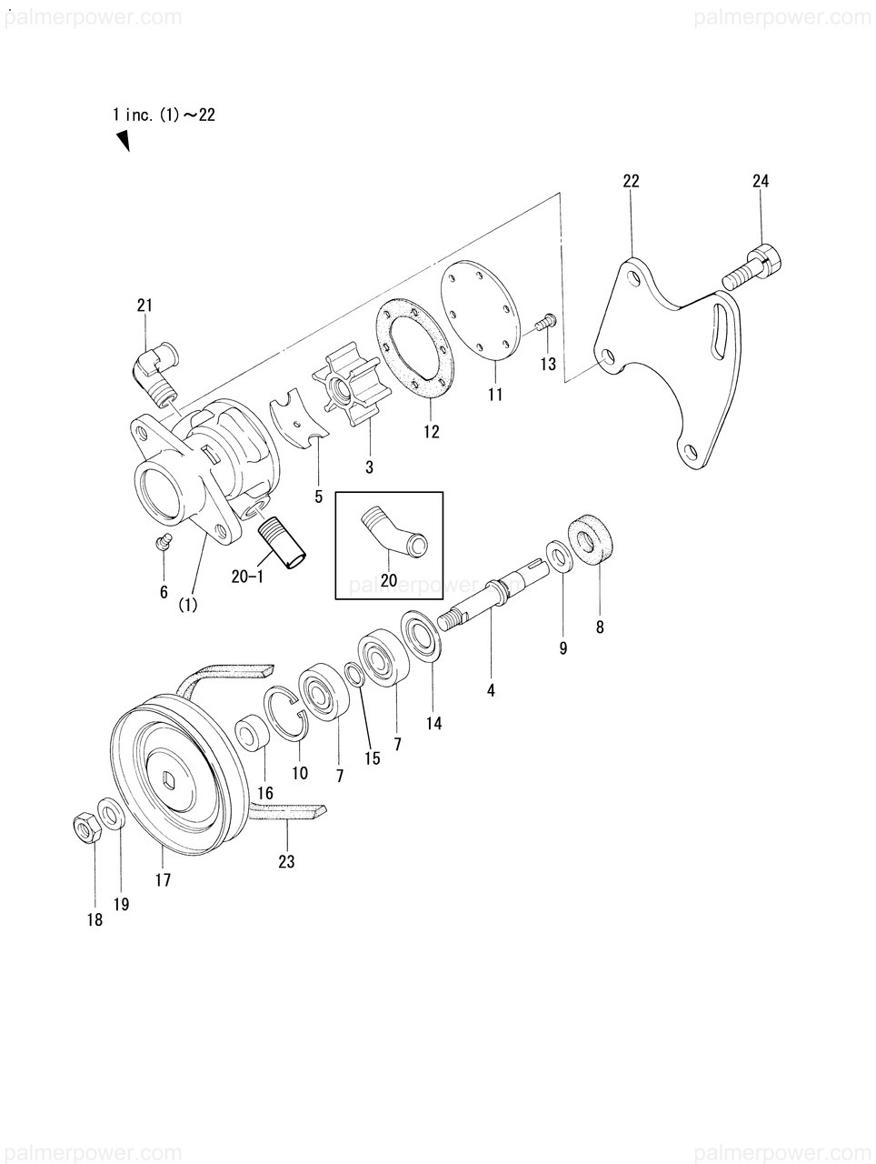 YANMAR 26554-040082 Screw, M4X 8 | PalmerPower