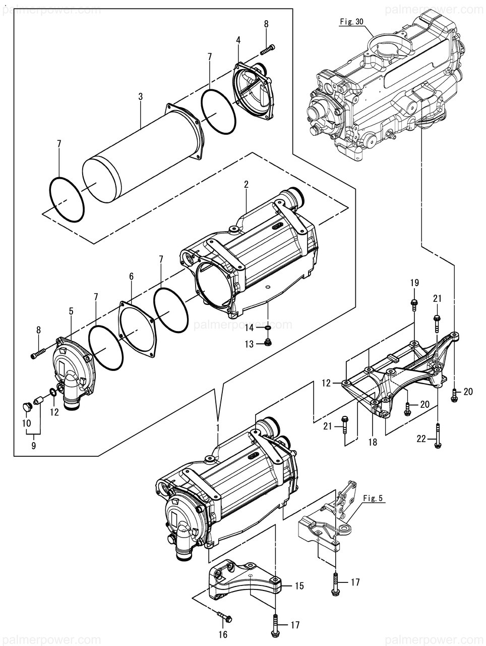 A.Yページ YANMAR 120650-18450 Spacer, Side Cover | PalmerPower