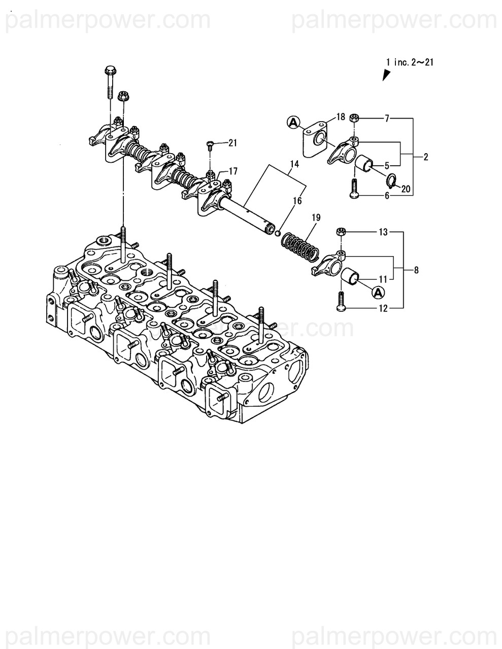 Yanar Spring YANMAR 121850-11390 Spring - Palmer Power