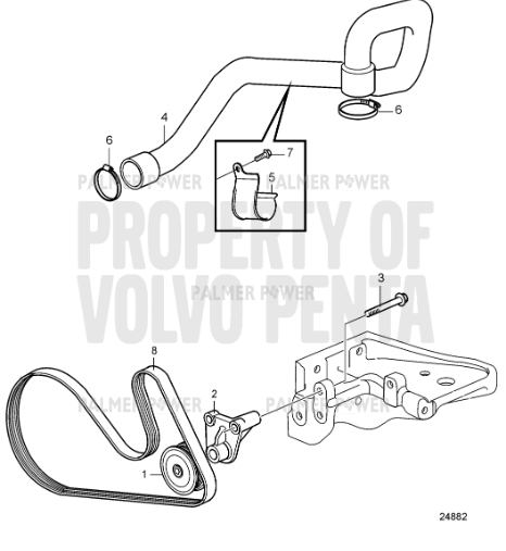 VOLVO PENTA 21134362 Idler Pulley PalmerPower