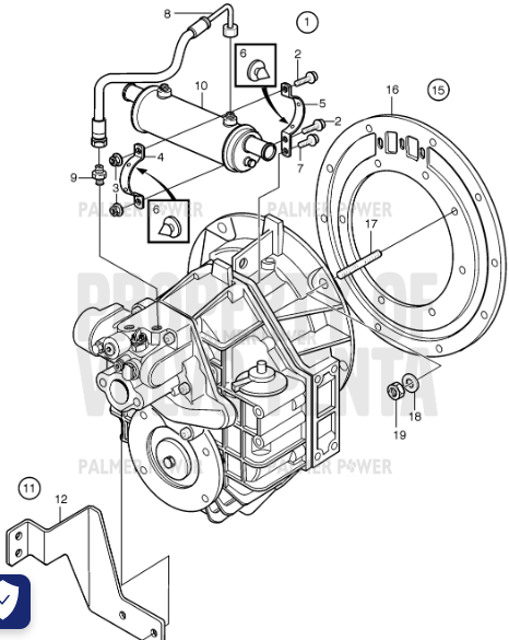 VOLVO PENTA 21152060 Oil Cooler Kit | PalmerPower