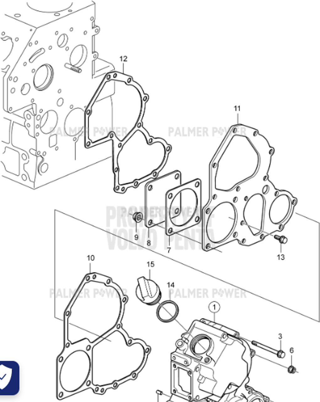 VOLVO PENTA 21193263 Timing Gear Casing | PalmerPower