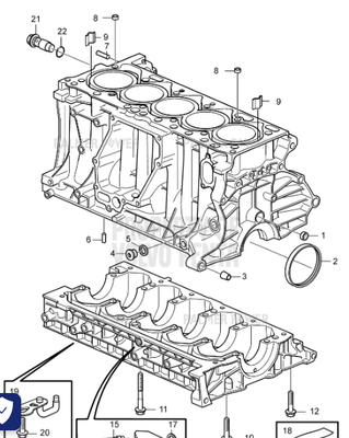 Order VOLVO PENTA 21636477 Hollow Screw