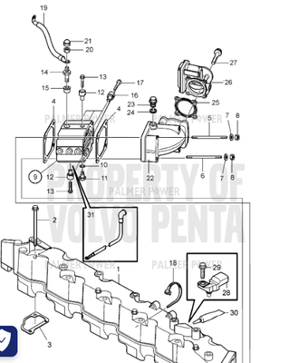 Order VOLVO PENTA 21652139 Inlet Manifold