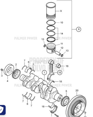Order VOLVO PENTA 21661184 Main Bearing