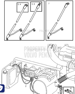 Order VOLVO PENTA 21686084 Hose | Yellow