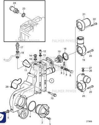Order VOLVO PENTA 21801406 Guide Washer
