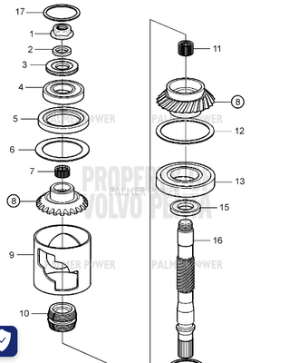 Order VOLVO PENTA 21821906 Gear Set