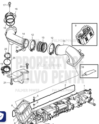 Order VOLVO PENTA 21850594 Charge Air Hose