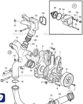 Order VOLVO PENTA 22195464 Coolant Pump