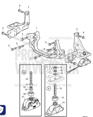 Order VOLVO PENTA 22494990 Rubber Cushion